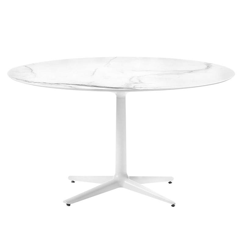 ムルティプロラウンド120 4本スポークベース（マーブルホワイト/ホワイト） テーブル