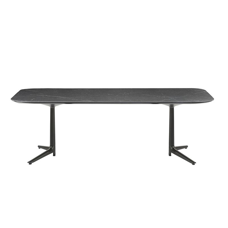 ムルティプロXLレクタングル237（マーブルブラック/ブラック） テーブル