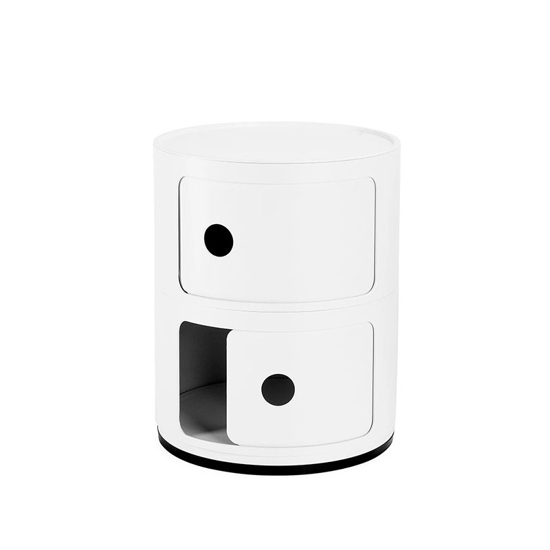 コンポニビリ　ラウンドエレメントH2　カルテル　ホワイト　2段 コンポニビリ（ラウンドエレメントH2）｜Kartell｜カルテル
