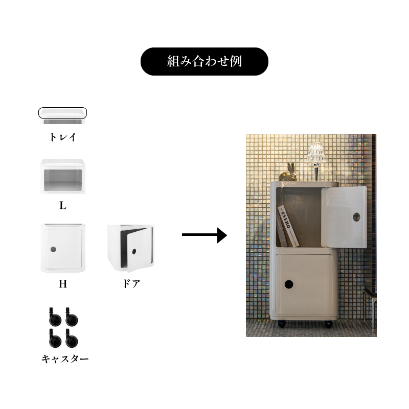 ラウンド（スクエア）エレメント用キャスター4個セット｜Kartell