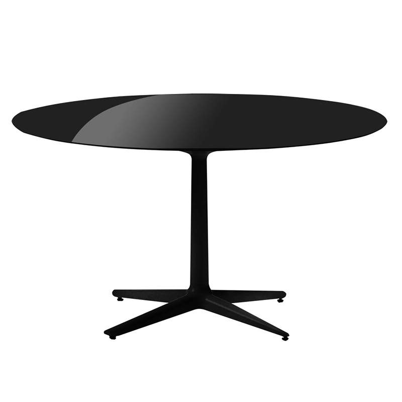 ムルティプロラウンド120ガラストップ4本スポークベース