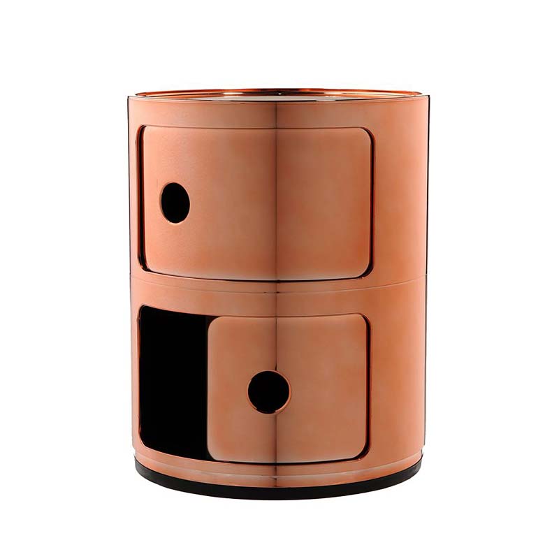 カルテルKartell コンポニビリ　3段キャビネット　イタリア製　茶色 コンポニビリ2｜Kartell｜カルテルオフィシャルサイト｜イタリア製