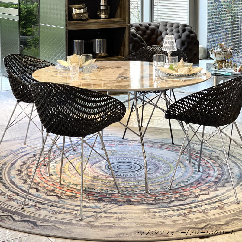 グロッシーラウンド128(トップ ナチュレツンドラ/フレーム ブラック