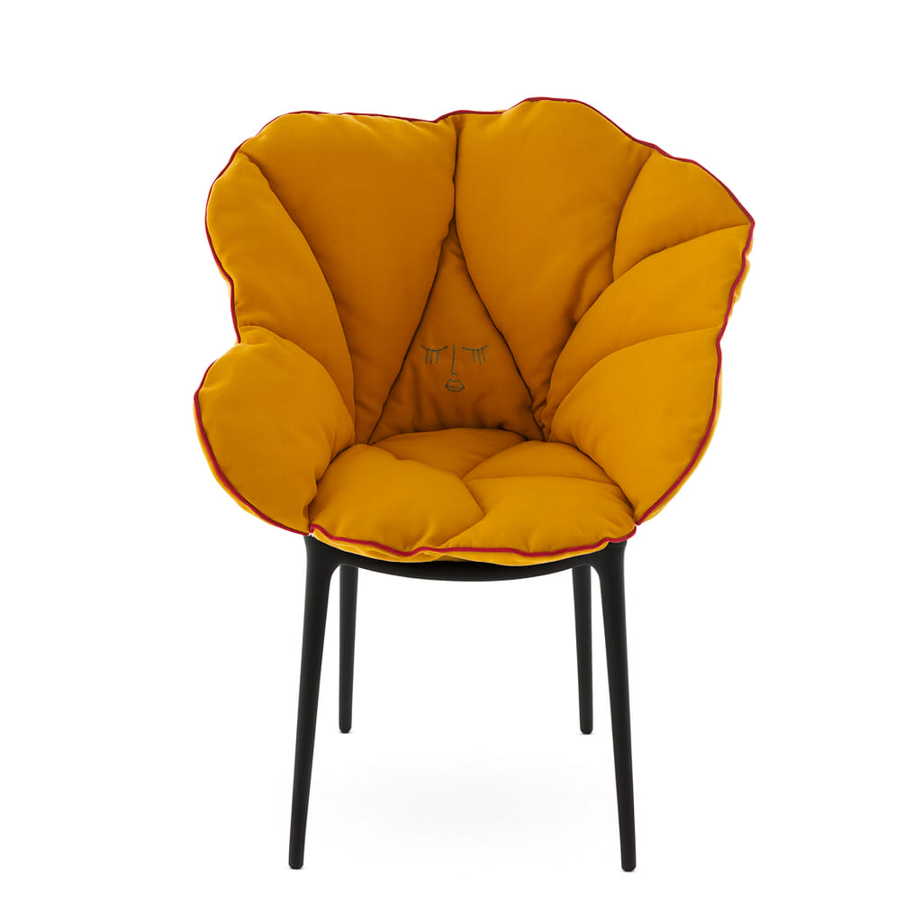 【セット品】アリスズフラワーズクッションイエローxマスターズブラック