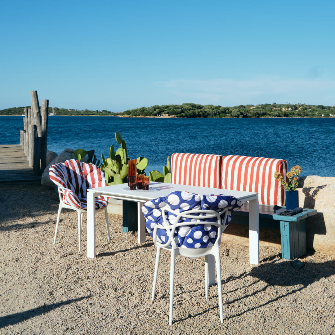 セット品】アリスズフラワーズクッションブルーxマスターズホワイト