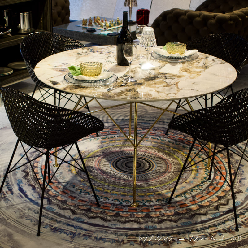 グロッシーラウンド128(トップ シンフォニー/フレーム クローム