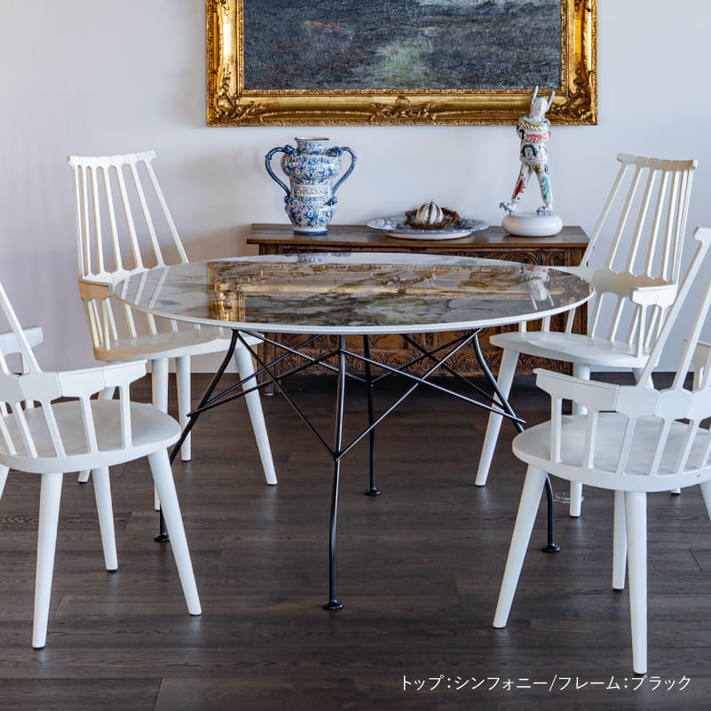 グロッシーラウンド128(トップ ナチュレツンドラ/フレーム ブラック