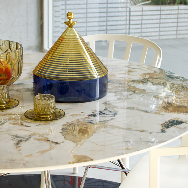 グロッシーラウンド128(トップ ナチュレツンドラ/フレーム ブラック