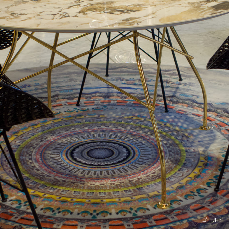 グロッシーラウンド128(トップ ナチュレツンドラ/フレーム ブラック