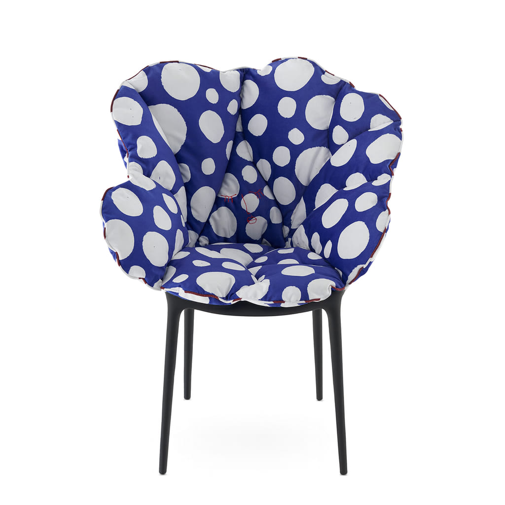 【セット品】アリスズフラワーズクッションブルーポルカドットxマスターズブラック