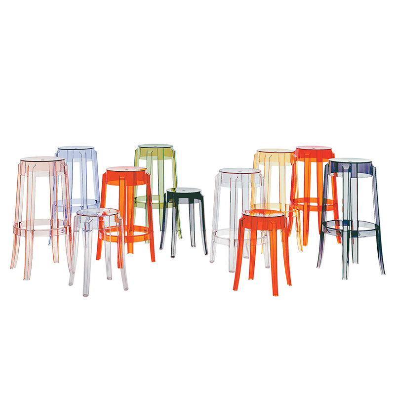 イタリアのデザイナーズ家具ブランドKartell(カルテル)のCHARLES GHOST(チャールズゴースト)65 2脚セットです。フィリップ・スタルクデザインのクラシックでエレガントなスツール♪ チャールズゴースト｜Kartell｜カルテルオフィシャルサイト