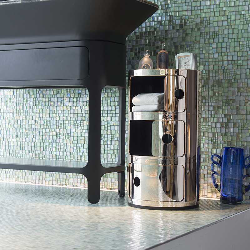 Kartell クローム メタリックコンポニ 3段 コンポニビリ3｜Kartell｜カルテルオフィシャルサイト｜イタリア製
